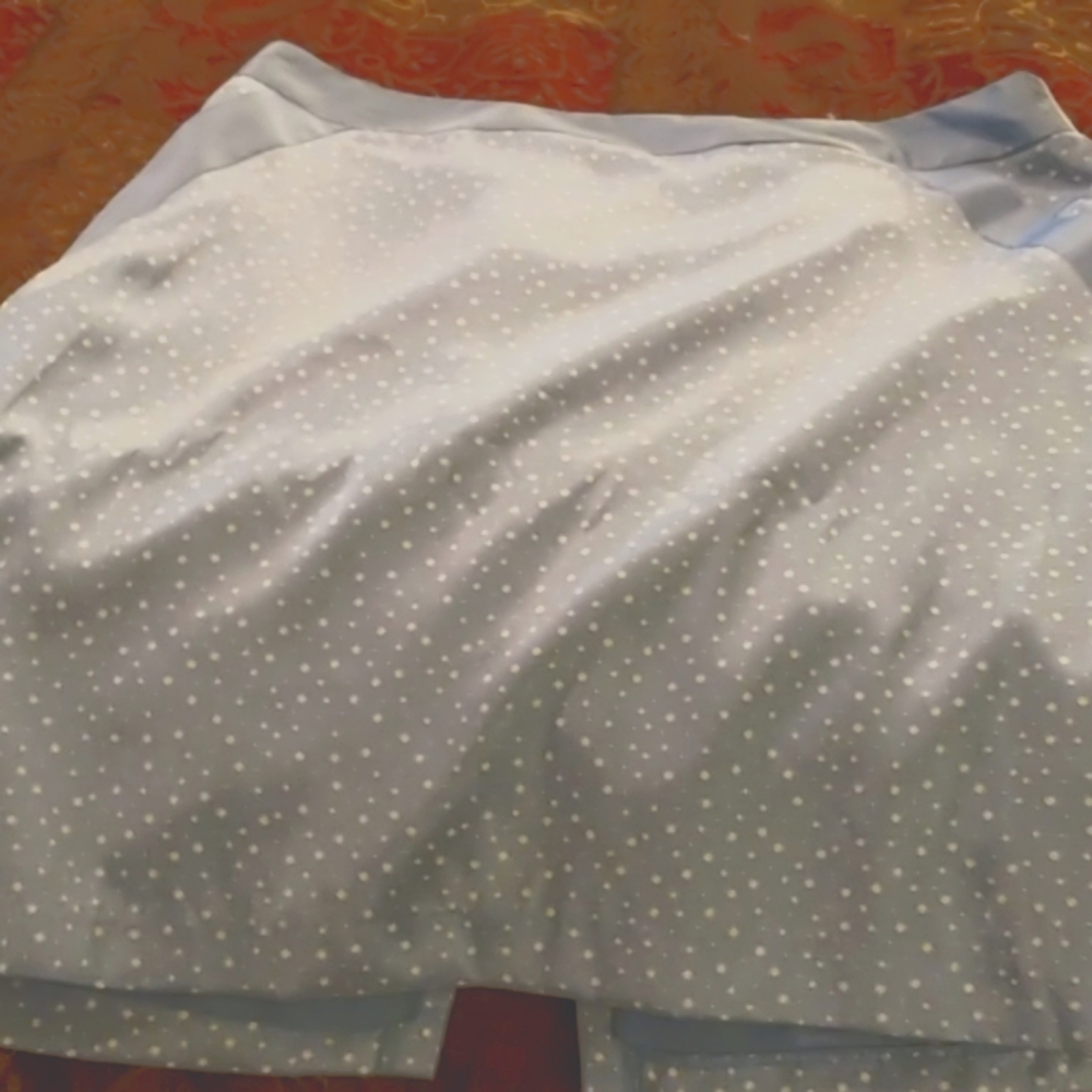 Jaclyn Smith size 16 blue polka dot skirt - Picture 2 of 2